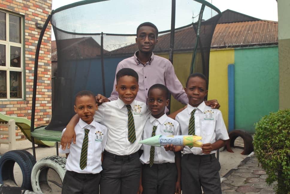 Students presenting a project